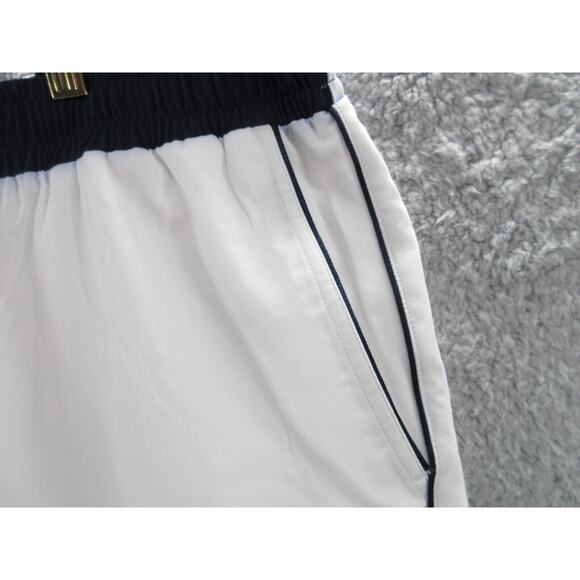 NWOT Sergio Tacchini TCP Shorts Mens Size 3XL Mesh Lined WHITE NAVY BLUE Shorts - Picture 4 of 11